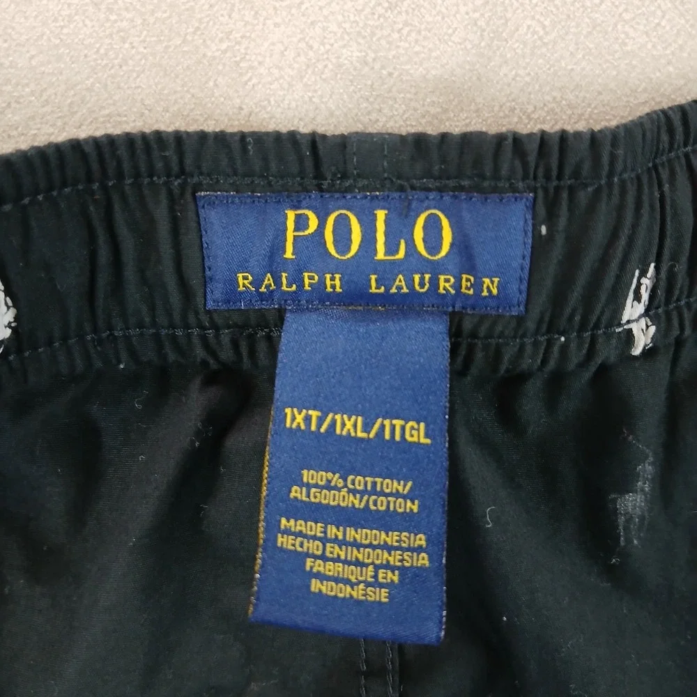 Polo Ralph Lauren XLT Mens Pajama Pants Black Loungewear